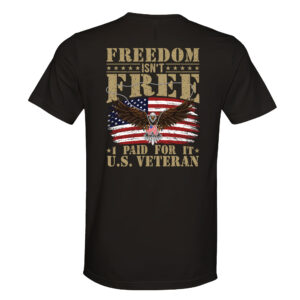 Happy 4th of July, U.S. Veteran Freedom Patriotic American Eagle Veteran T-Shirt - Mens T-Shirt