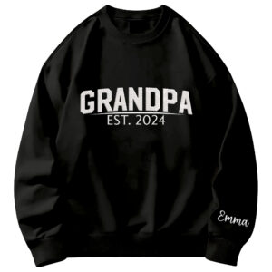 Personalized Grandpa Gifts - Father's Day, Birthday, Gifts for Grandpa - Mens Embroidered Sweatshirt