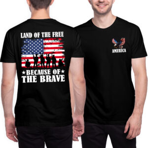 Patriotic American Gifts For Men - Land Of The Free Because Of The Brave, 4th Of July Gifts - Mens Shirts