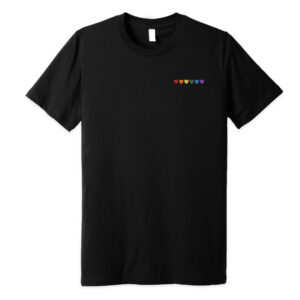 Pride Gifts For Men - Rainbow Hearts, LGBT, Pride Months Gifts For Men - Mens Embroidered Shirts