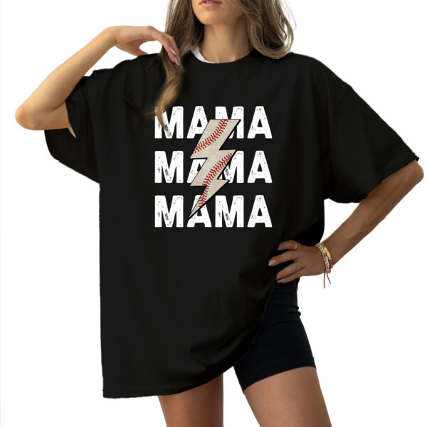 Cute Baseball Gifts - Vintage Letter Printed Mama Shirts for Womens, Sport Mom - Women Crewneck Shirt