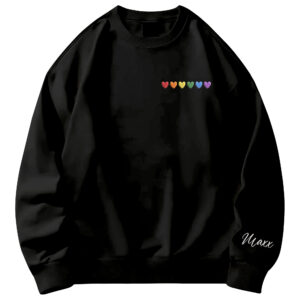 Personalized Pride Gifts For Men - Rainbow Hearts, LGBT, Pride Months Gifts For Men - Mens Sweatshirts