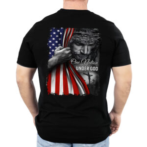 Patriot American Gifts For Men - One Nation Under God American, 4th Of July Gift Shirts - Mens T-shirt