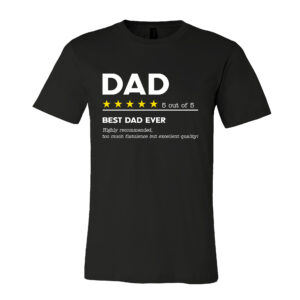 Funny Gifts For Dad - 5 Stars Rating Dad, Father's Day, Christmas, Birthday Gifts For Dad - Mens Shirts