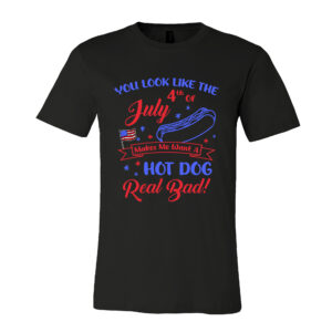 Patriotic USA Gifts For Men - Independence Day, 4th Of July Makes Me Want A Hot Dog - Mens Shirts