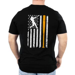 Baseball Gifts For Men - Vintage Baseball American Flag Baseball Lovers, Sport Shirts - Mens Shirt