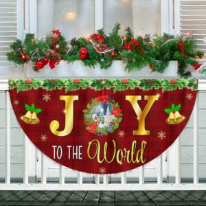 Christmas Flag Joy To The World Christmas Non-Pleated Fan Flag TQN3780FL