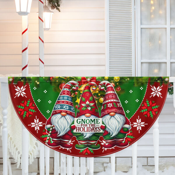 Gnomes Christmas Gnome For The Holidays Non-Pleated Fan Flag MLN4197FL