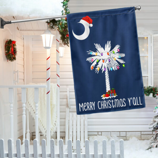 South Carolina Christmas Flag Merry Christmas Y'all TQN657F